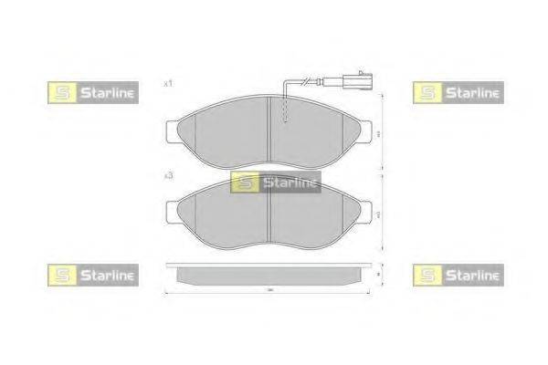 STARLINE BDS406 Комплект гальмівних колодок, дискове гальмо