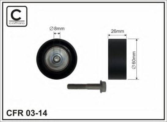 CAFFARO 0314 Паразитний / провідний ролик, полікліновий ремінь