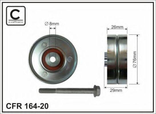CAFFARO 16420 Паразитний / провідний ролик, полікліновий ремінь