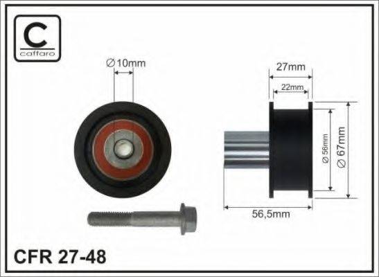 CAFFARO 2748 Паразитний / Ведучий ролик, зубчастий ремінь