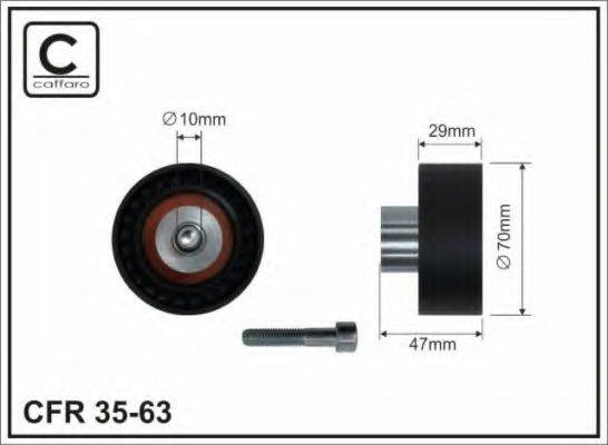 CAFFARO 3563 Паразитний / Ведучий ролик, зубчастий ремінь