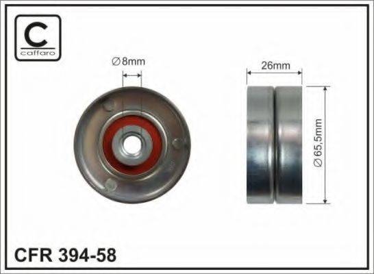 CAFFARO 39458 Паразитний / провідний ролик, полікліновий ремінь