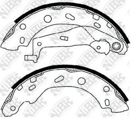 NIBK FN0573 Комплект гальмівних колодок