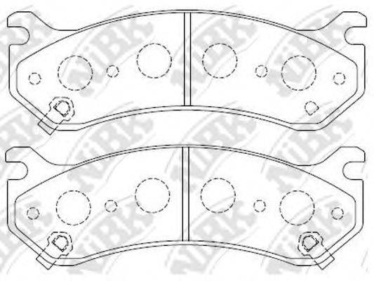 NIBK PN0055 Комплект гальмівних колодок, дискове гальмо