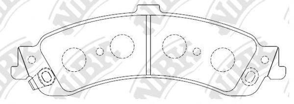 NIBK PN0056 Комплект гальмівних колодок, дискове гальмо