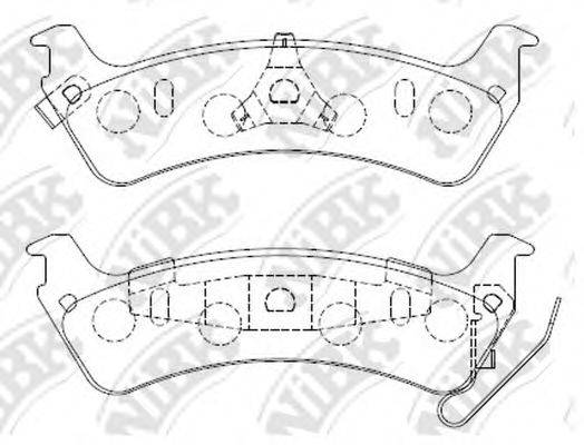NIBK PN0081 Комплект гальмівних колодок, дискове гальмо