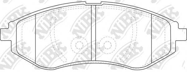 NIBK PN0370 Комплект гальмівних колодок, дискове гальмо
