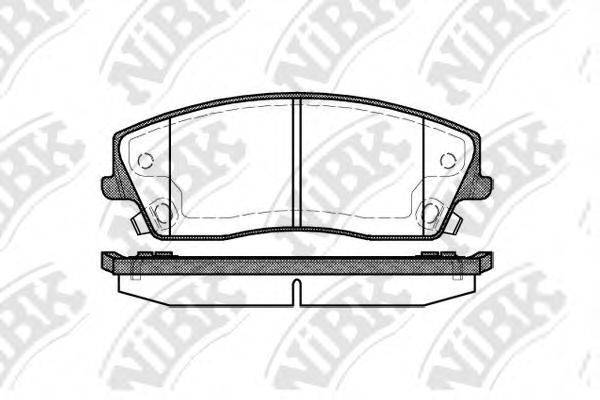 NIBK PN0423 Комплект гальмівних колодок, дискове гальмо