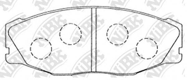 NIBK PN1157 Комплект гальмівних колодок, дискове гальмо