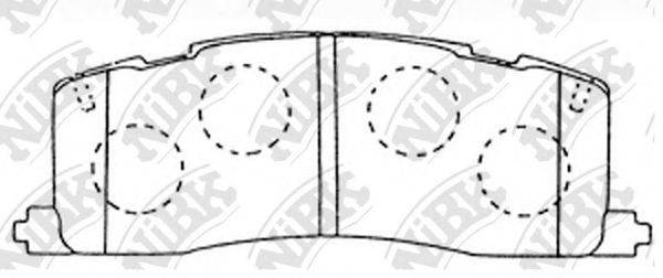 NIBK PN1274 Комплект гальмівних колодок, дискове гальмо