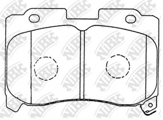 NIBK PN1360 Комплект гальмівних колодок, дискове гальмо