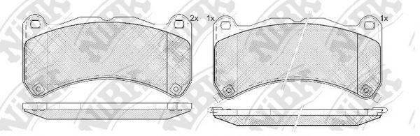 NIBK PN1850 Комплект гальмівних колодок, дискове гальмо