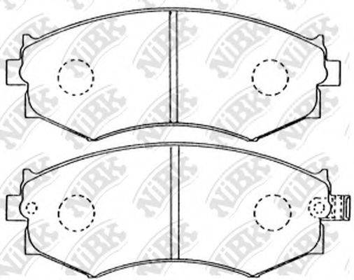 NIBK PN2176 Комплект гальмівних колодок, дискове гальмо