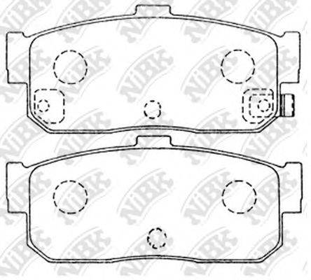 NIBK PN2224 Комплект гальмівних колодок, дискове гальмо