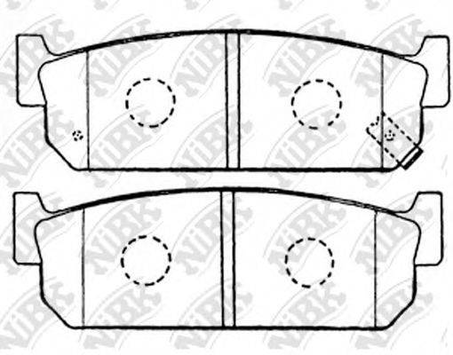 NIBK PN2262 Комплект гальмівних колодок, дискове гальмо