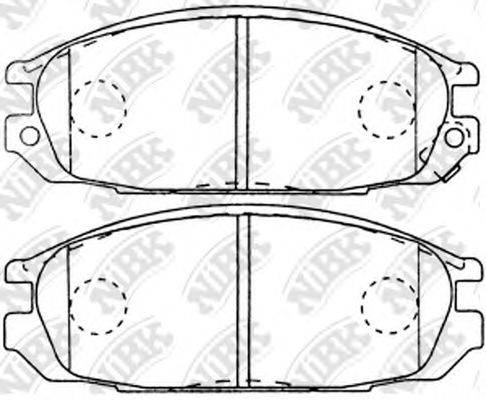 NIBK PN2371 Комплект гальмівних колодок, дискове гальмо