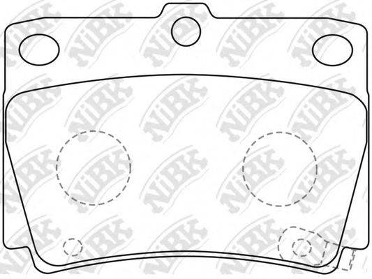 NIBK PN3391 Комплект гальмівних колодок, дискове гальмо