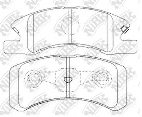 NIBK PN6428 Комплект гальмівних колодок, дискове гальмо