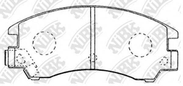 NIBK PN7153 Комплект гальмівних колодок, дискове гальмо