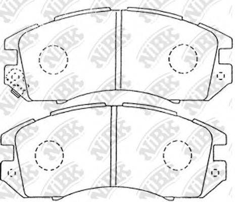 NIBK PN7248 Комплект гальмівних колодок, дискове гальмо