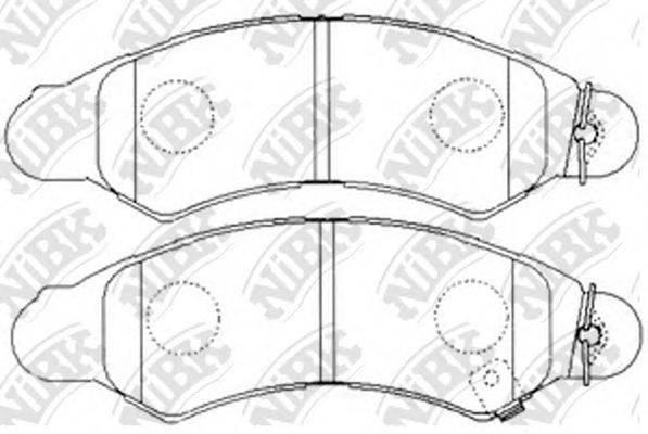 NIBK PN7477 Комплект гальмівних колодок, дискове гальмо