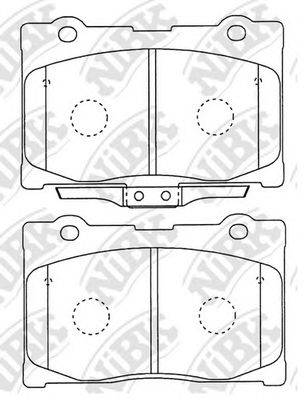 NIBK PN8801 Комплект гальмівних колодок, дискове гальмо