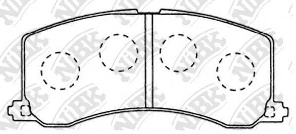 NIBK PN9381 Комплект гальмівних колодок, дискове гальмо