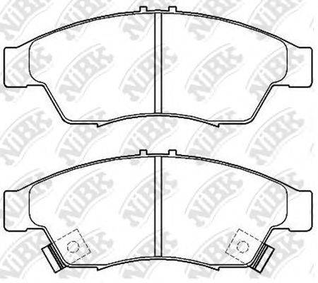 NIBK PN9804 Комплект гальмівних колодок, дискове гальмо