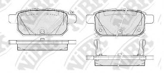 NIBK PN9808 Комплект гальмівних колодок, дискове гальмо