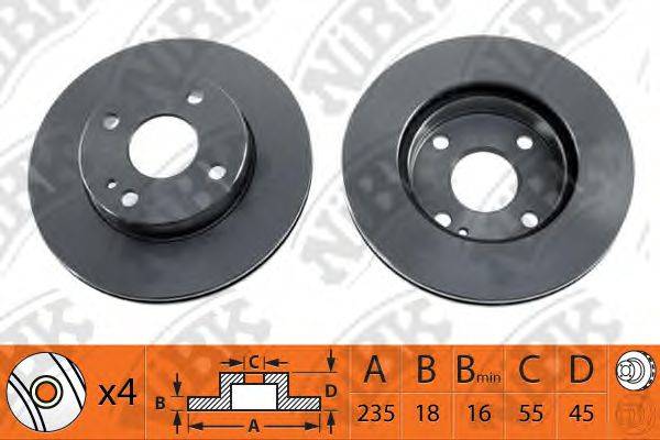 NIBK RN1064 гальмівний диск