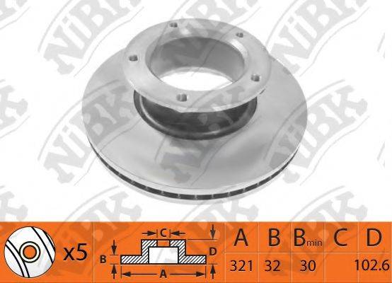 NIBK RN1480 гальмівний диск