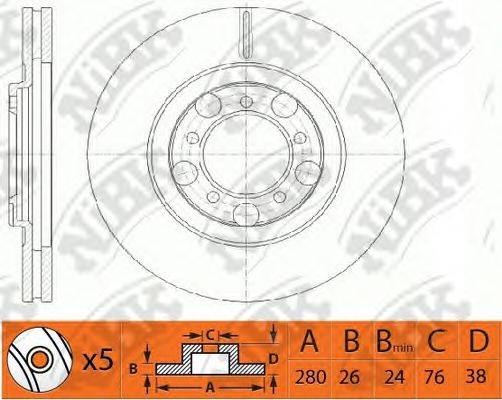 NIBK RN1490 гальмівний диск