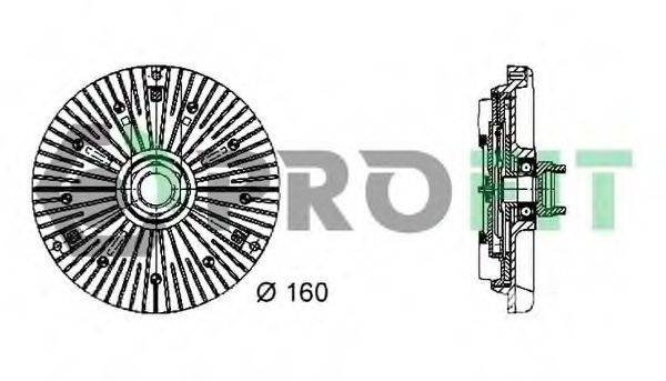 PROFIT 17201011 Зчеплення, вентилятор радіатора