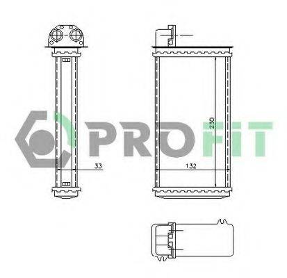 PROFIT PR0540N5 Теплообмінник, опалення салону