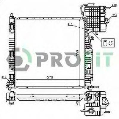 PROFIT PR3560A1 Радіатор, охолодження двигуна