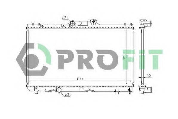 PROFIT PR8135A1 Радіатор, охолодження двигуна