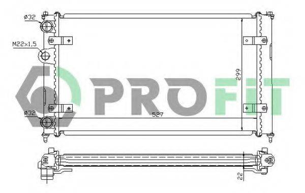 PROFIT PR9537N2 Радіатор, охолодження двигуна