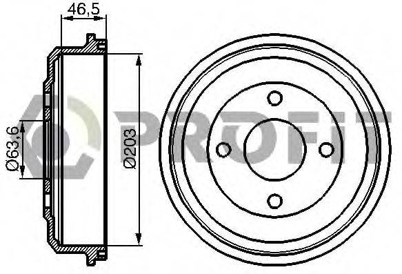 PROFIT 50200027 Гальмівний барабан