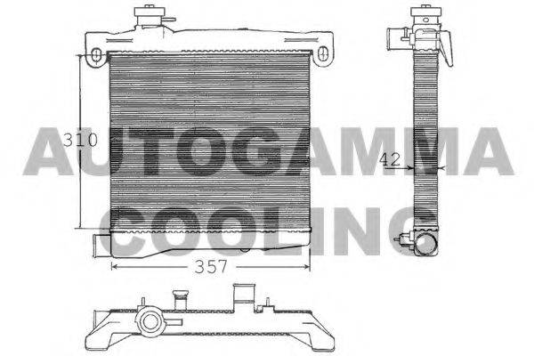 AUTOGAMMA 100247 Радіатор, охолодження двигуна