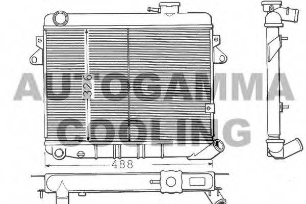 AUTOGAMMA 100255 Радіатор, охолодження двигуна