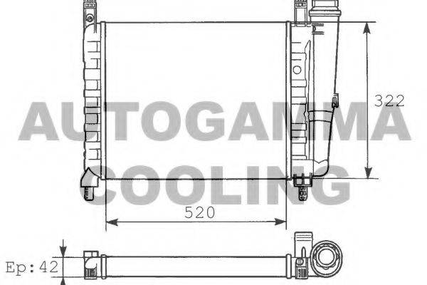 AUTOGAMMA 100287 Радіатор, охолодження двигуна