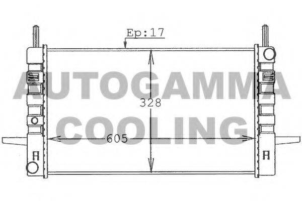AUTOGAMMA 100385 Радіатор, охолодження двигуна