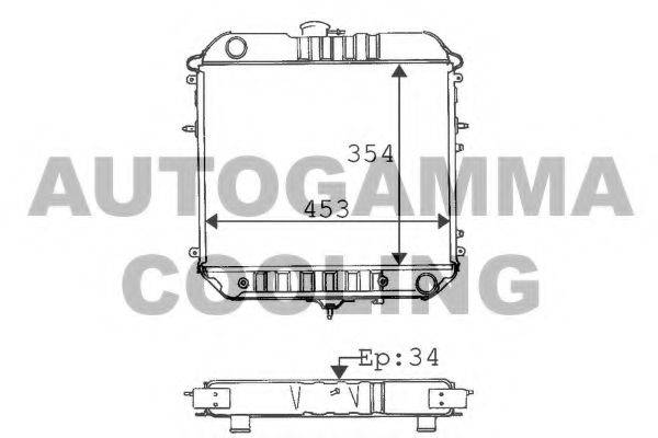 AUTOGAMMA 100722 Радіатор, охолодження двигуна