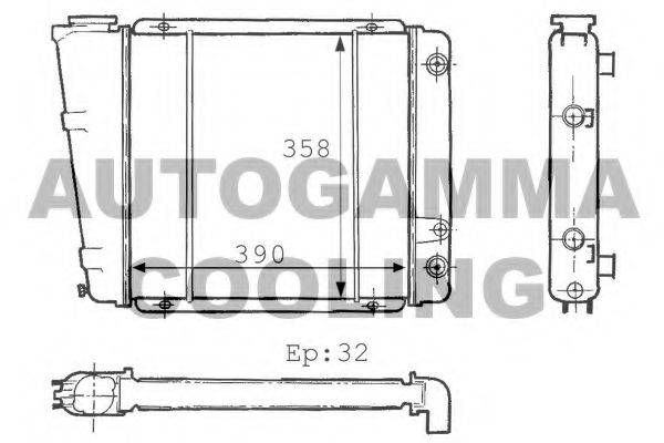AUTOGAMMA 100793 Радіатор, охолодження двигуна