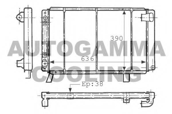 AUTOGAMMA 100808 Радіатор, охолодження двигуна