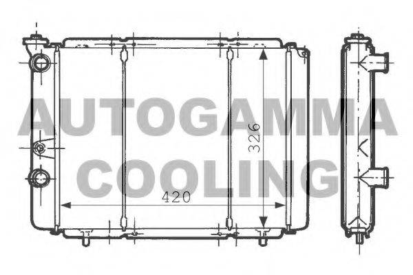 AUTOGAMMA 100841 Радіатор, охолодження двигуна