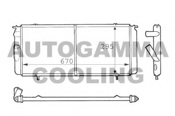AUTOGAMMA 100867 Радіатор, охолодження двигуна