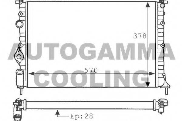 AUTOGAMMA 100904 Радіатор, охолодження двигуна