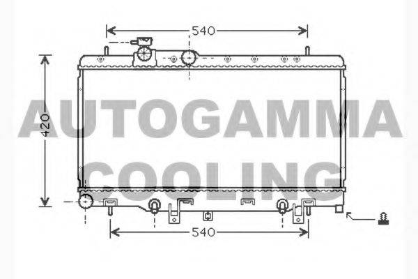 AUTOGAMMA 104314 Радіатор, охолодження двигуна