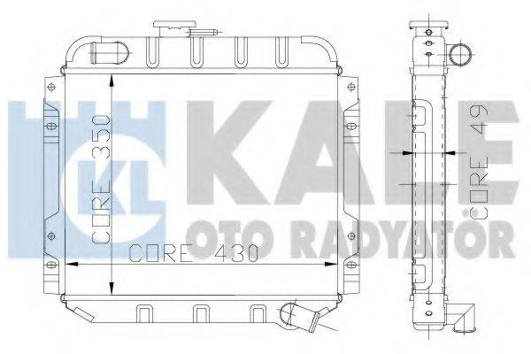 KALE OTO RADYATOR 102800 Радіатор, охолодження двигуна